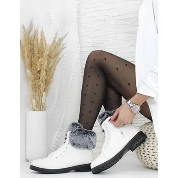 Dámská zimní obuv Cathay moda Farmářky s kožíškem 3115-3WH.B Velikost: 38