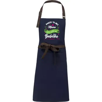Kuchyňská zástěra Zástěra Kariban Vintage Pouze ta nej máma může povýšit na babičku