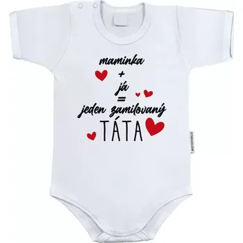Kojenecký body Dětské body s krátkým rukávem Maminka + já = jeden zamilovaný táta