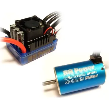 RC náhradní díl Střídavý elektromotor 3660 2600kv+80A (1/10) pro RC auta Combo BH Power