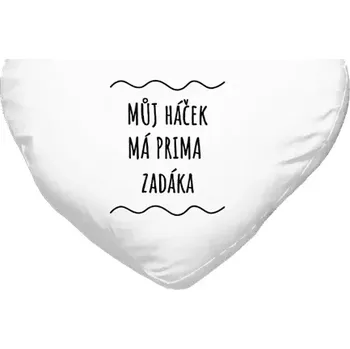 Polštář Polštář srdce 40x35 cm Můj háček má prima zadáka