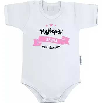 Kojenecký body Dětské body s krátkým rukávem Nejlepší ségra pod sluncem