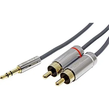 Audio kabel CROMO Kabel jack 3,5M - 2x cinch M, 5m (35336) - 11.43.4365