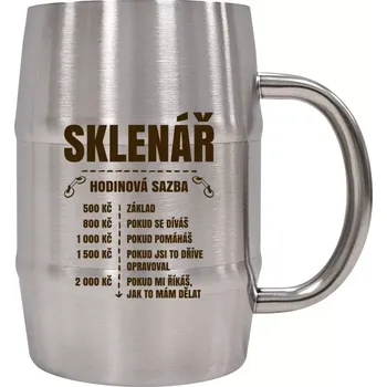 Sklenice Nerezový chladicí půllitr Hodinová sazba - sklenář