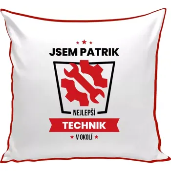Polštář Polštář barevný 32x32 cm Nejlepší v okolí - technik