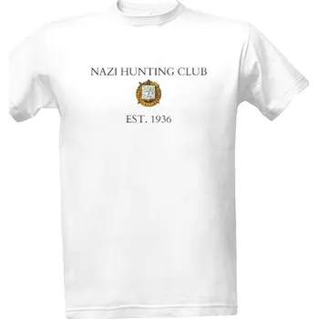 Tričko s potiskem Hunting Club SOS - Světlé triko pánské