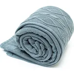 Deka, 150 × 130 cm, šedomodrá, 100% polyester QK-081