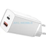Nabíječka Baseus GaN2 Lite 65W (USB-C, USB) bílá a zpět 58 Kč s ATC Clubem