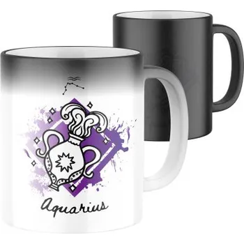 Magický keramický hrnek s potiskem znamení Vodnář