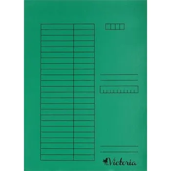 VICTORIA Desky s rychlovazačem, zelené, karton, A4, VICTORIA ,balení 5 ks 19977