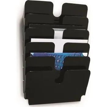 Durable Držák na letáky FLEXIPLUS 6, černá, A4 na šířku, nástěnný, DURABLE 107002
