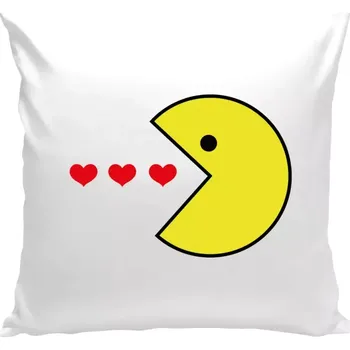 Polštář Polštář bílý 40x40 cm Pac - man