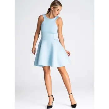 Dámská móda Světle modré mini společenské šaty M973 light blue Velikost: L