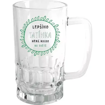 Sklenice Půllitr skleněný Lepšího tatínka nemá nikdo na světě