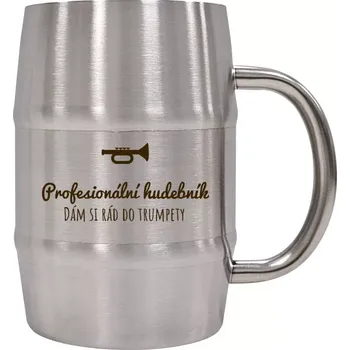 Sklenice Nerezový chladicí půllitr Dám si rád do trumpety