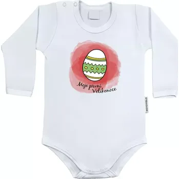 Kojenecký body Dětské body s dlouhým rukávem Moje první Velikonoce - vajíčko