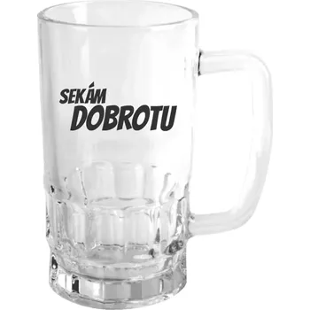 Sklenice Půllitr pro páry - Sekám dobrotu - čirý