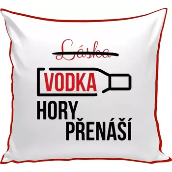 Polštář Polštář barevný 32x32 cm Vodka hory přenáší
