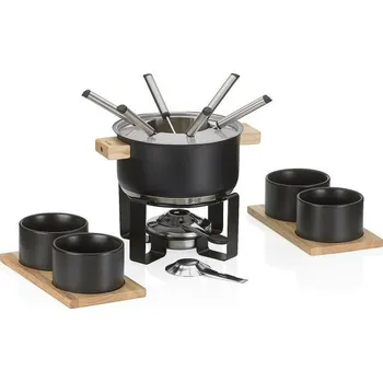 Fondue KELA Fondue sada Gunten nerez černá 19,0cm 20,0cm 1,6l KL-10068