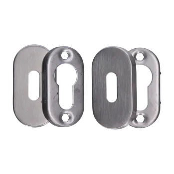 Dveřní kování Ovální rozeta na dózickou vložku broušená nerez AISI304