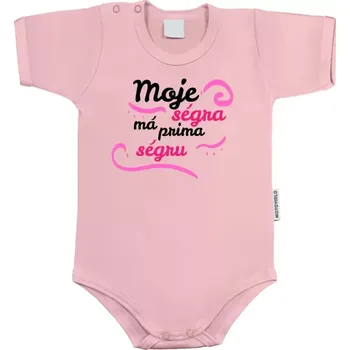 Kojenecký body Dětské body s krátkým rukávem Moje ségra má prima ségru