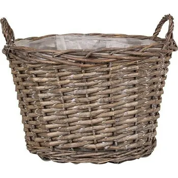 Květináč A.H.G. Nádoba na rostliny, ø 36 cm, 25 cm, ratan, šedá 1-TPC1155-C