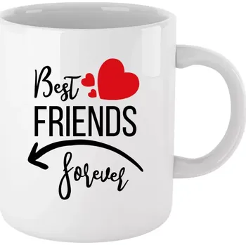 Hrnek 330 ml - bílý Best friends forever srdce #2