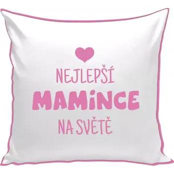 Polštář Polštář barevný 32x32 cm Nejlepší mamince na světě