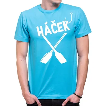 Pánské oblečení Vodácké tričko - Háček, Barva látky tyrkysová modrá, Střih Pánsky/UNISEX, Velikost XXL