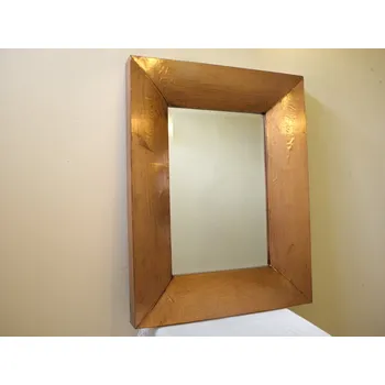 Zrcadlo VELKÉ DESIGNOVÉ ZRCADLO MĚDĚNÝ RÁM