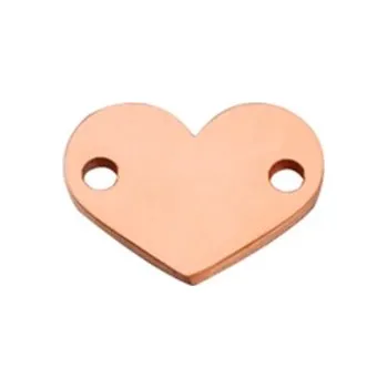 Materiál na výrobu šperku Šperky4U Zlacená ocelová komponenta - srdíčko - OK1232-RD