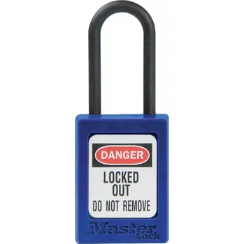 Visací zámek Nevodivý zámek s tenkým okem, modrá, 1 ks