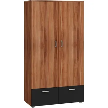 Šatní skříň Skříň FARGONA, švestka/černý lesk, 5 let záruka + vyzvednutí ZDARMA