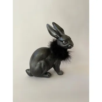 Velikonoční dekorace VELIKONOČNÍ ZAJÍC S PEŘÍM -