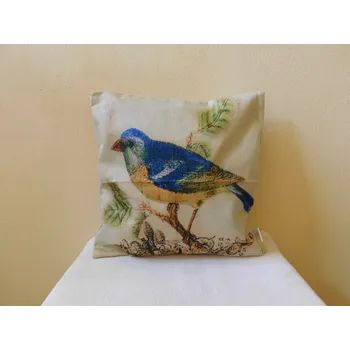 Povlak na polštářek POVLAK NA POLŠTÁŘ - MODRÝ PTÁČEK