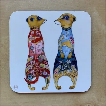 Podtácek Tácek pod sklenici Meerkats surikata 9x9, The DM Collection UK