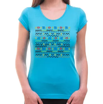 Tričko - Jaro, Barva látky tyrkysová modrá, Střih Dámsky, Velikost XS