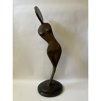 MODERNA AKT 90 cm - BRONZOVÁ SOCHA NA MRAMOROVÉM SOKLU