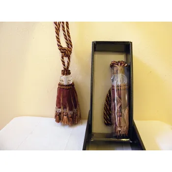 Uchycení záclony a závěsu STŘAPCE FIALOVO ZLATÉ DVA KUSY NA ZÁVĚSY