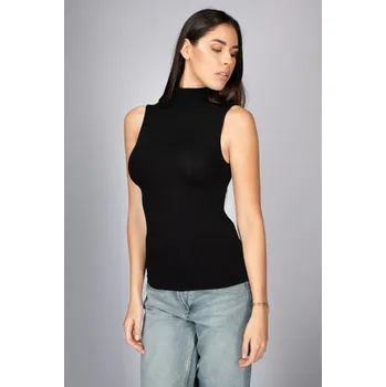 Dámské spodní prádlo Intimidea Dámské triko bez rukávů se stojáčkem Barva: Černá, Velikost: S/M