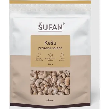 1 Pražené solené kešu oříšky 500g Šufan