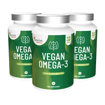 Essentials Vegan Omega-3 vysoká dávka – Vegan, 90 kapslí