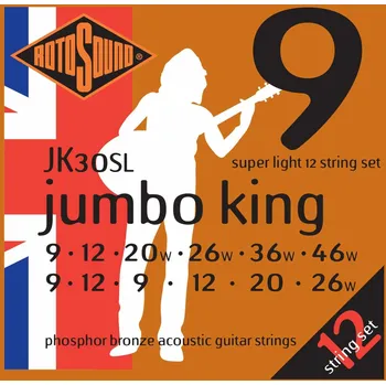 Struna pro kytaru a smyčcový nástroj Rotosound JK30SL Jumbo King Struny pro akustickou kytaru