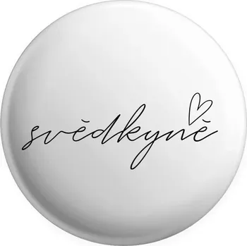 Placka Svědkyně - tenký nápis