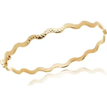 Šperk Luxusní dámský zlatý náramek pevný gravírovaný ZLNA1310F + Dárek zdarma