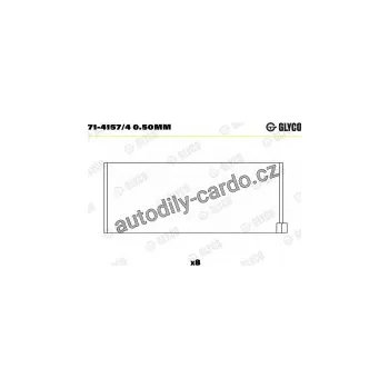 Blok motoru Ojniční ložisko GLYCO 71-4157/4 0.50MM - sada