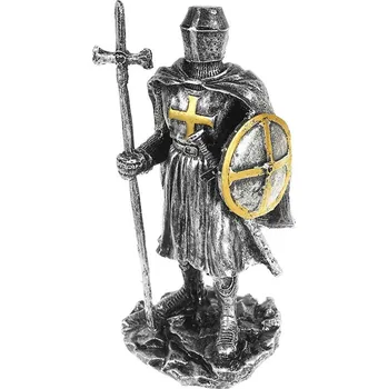 Templářský rytíř s kopií (Dekorace do bytu, model rytíře)