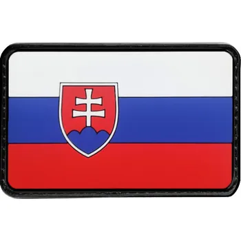 Nášivka Nášivka na suchý zip Slovenská vlajka Velcro (PVC nášivka slovenská vlajka se znakem)
