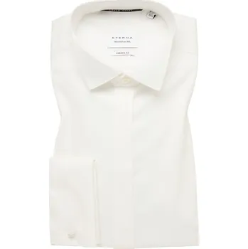 Společenská fraková košile na manžetové knoflíčky Eterna Slim Fit Twill neprůhledná ivory velikost: 42, délka rukávu: dlouhý rukáv
