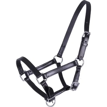 Vybavení pro koně Q-essentials Ohlávka hříběcí Chico Q-essentials, kožená, černá FULL